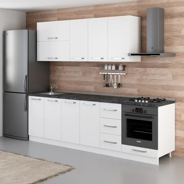 Minar 260 Cm Mutfak Dolabı Beyaz 260-B3 - Resim 5