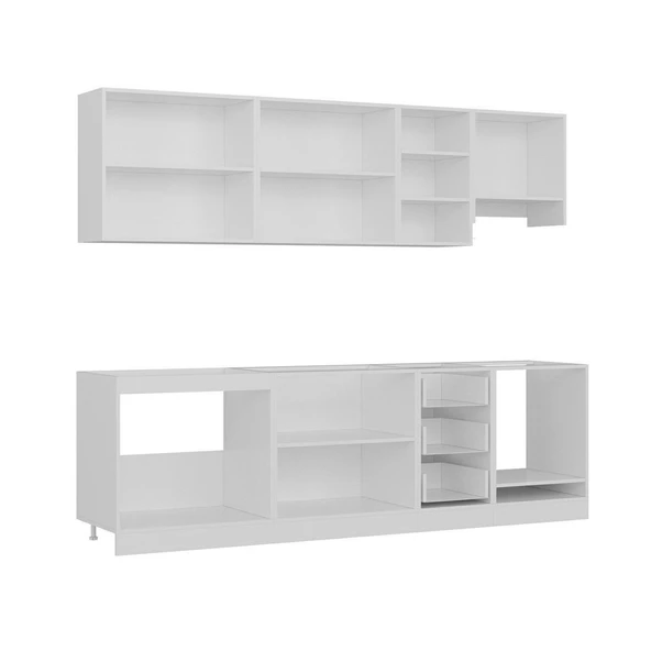 Minar 265 Cm Mutfak Dolabı Beyaz 265-B8 - Resim 6