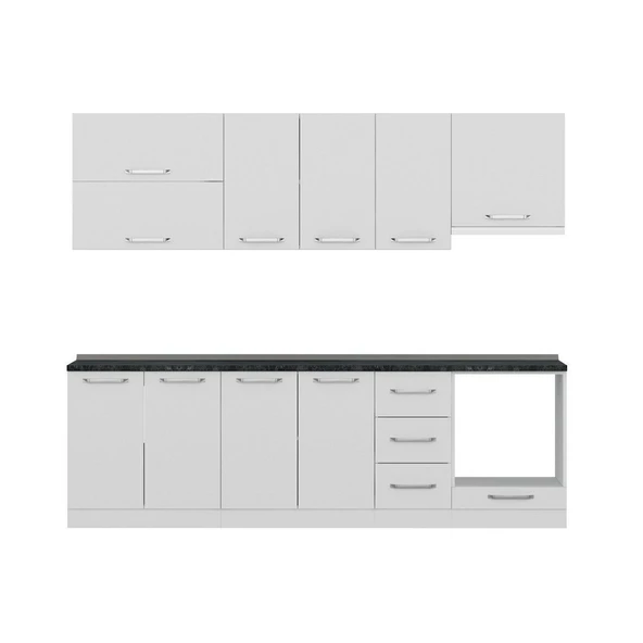 Minar 260 Cm Mutfak Dolabı Beyaz 260-B5 - Resim 2