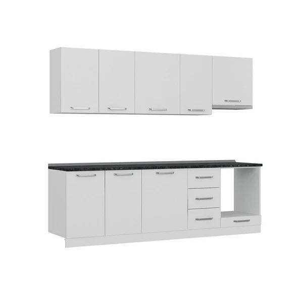 Minar 255 Cm Mutfak Dolabı Beyaz 255-B5 - Resim 3