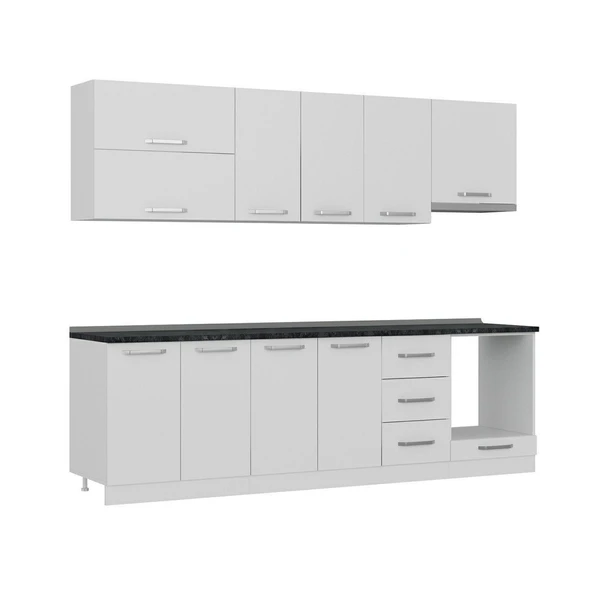 Minar 265 Cm Mutfak Dolabı Beyaz 265-B8 - Resim 3