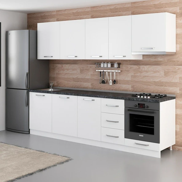 Minar 275 Cm Mutfak Dolabı Beyaz 275-B8 - Resim 5