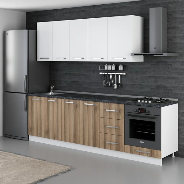 Minar 265 Cm Mutfak Dolabı Beyaz Dore 265-D3 - 5