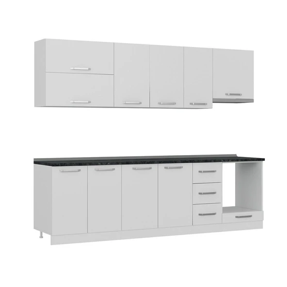 Minar 270 Cm Mutfak Dolabı Beyaz 270-B8 - Resim 3