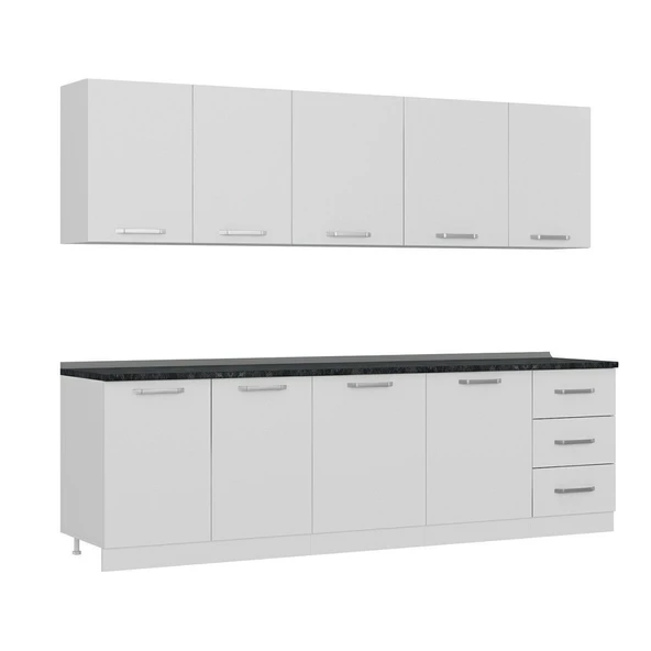 Minar 270 Cm Mutfak Dolabı Beyaz 270-B2 - Resim 3