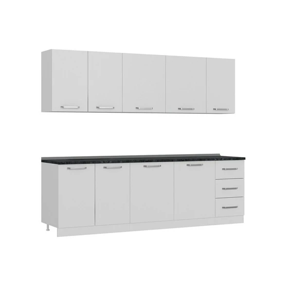 Minar 255 Cm Mutfak Dolabı Beyaz 255-B1 - 3