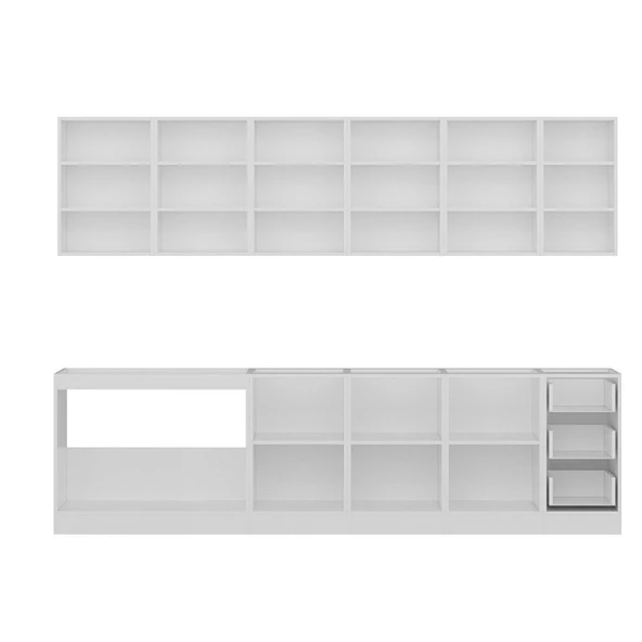 Minar 290 Cm Mutfak Dolabı Beyaz Antrasit 290-A2 - Resim 7