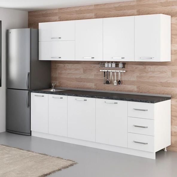 Minar 255 Cm Mutfak Dolabı Beyaz 255-B2 - Resim 5