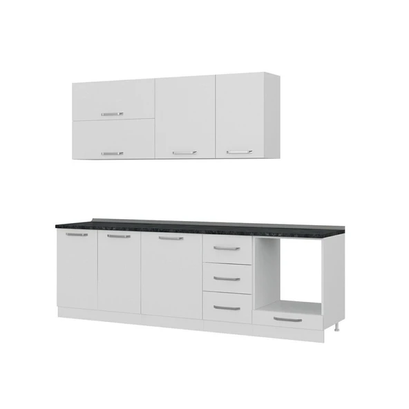 Minar 255 Cm Mutfak Dolabı Beyaz 255-B6 - 4