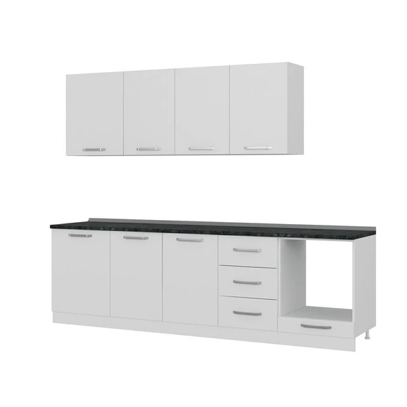 Minar 270 Cm Mutfak Dolabı Beyaz 270-B3 - Resim 4