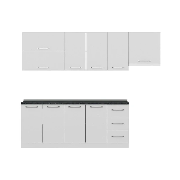 Minar 260 Cm Mutfak Dolabı Beyaz 260-B4 - Resim 2