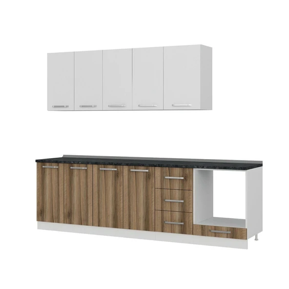 Minar 265 Cm Mutfak Dolabı Beyaz Dore 265-D3 - 4