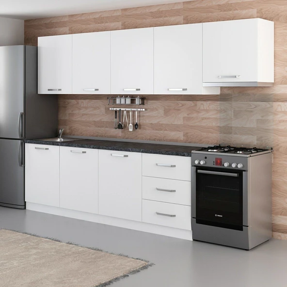 Minar 300 Cm Mutfak Dolabı Beyaz 300-B11 - Resim 5