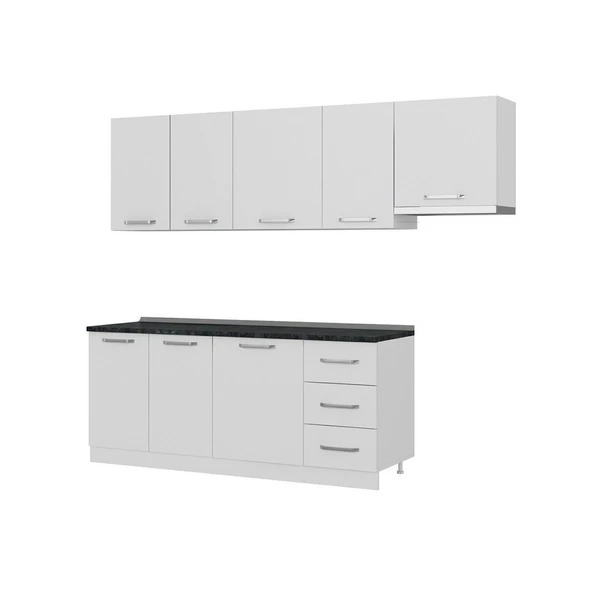 Minar 255 Cm Mutfak Dolabı Beyaz 255-B4 - Resim 4