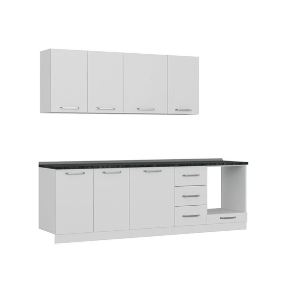 Minar 255 Cm Mutfak Dolabı Beyaz 255-B3 - Resim 3