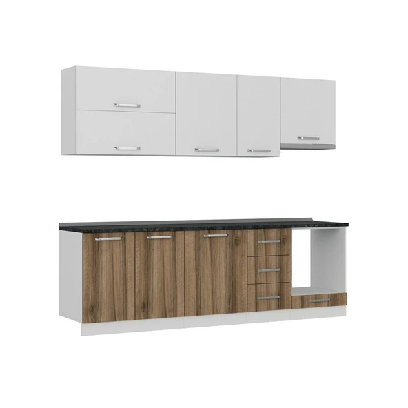 Minar 255 Cm Mutfak Dolabı Beyaz Dore 255-D8 - 3