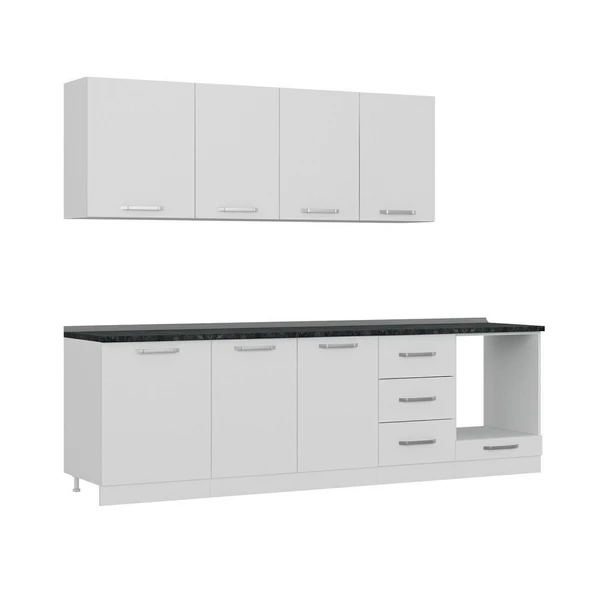 Minar 270 Cm Mutfak Dolabı Beyaz 270-B3 - Resim 3