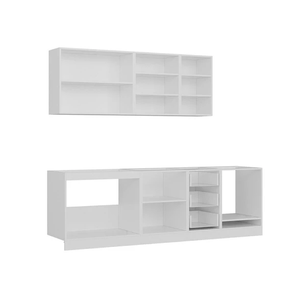 Minar 255 Cm Mutfak Dolabı Beyaz 255-B6 - 6