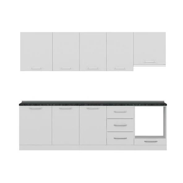 Minar 270 Cm Mutfak Dolabı Beyaz 270-B5 - Resim 2