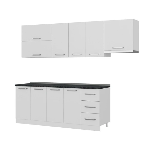 Minar 260 Cm Mutfak Dolabı Beyaz 260-B4 - Resim 4