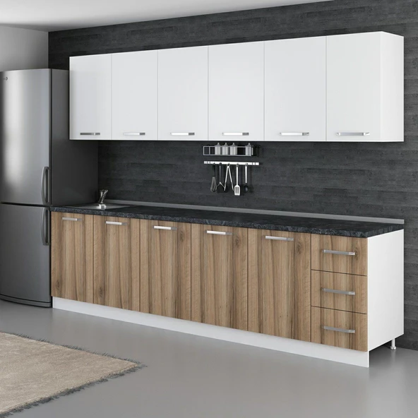 Minar 290 Cm Mutfak Dolabı Beyaz Dore 290-D2 - 5