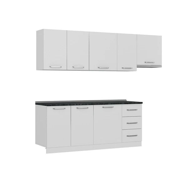 Minar 255 Cm Mutfak Dolabı Beyaz 255-B4 - Resim 3