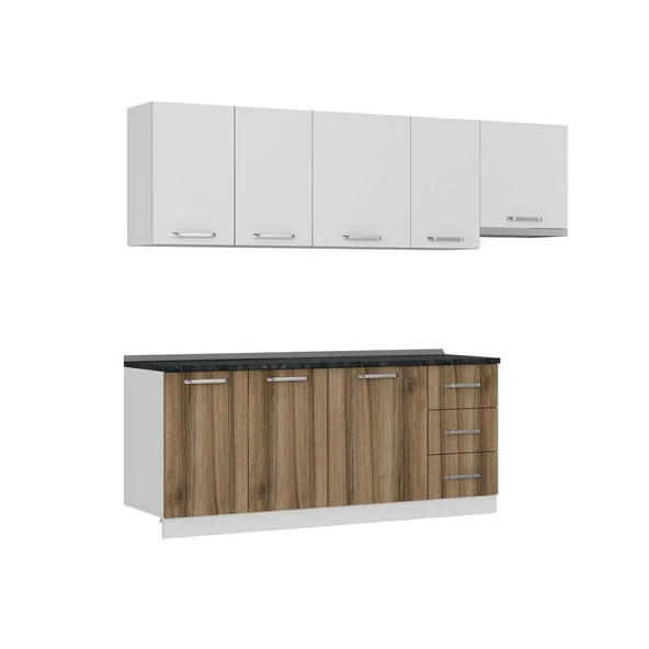 Minar 255 Cm Mutfak Dolabı Beyaz Dore 255-D4 - Resim 3