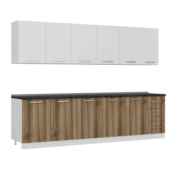 Minar 290 Cm Mutfak Dolabı Beyaz Dore 290-D2 - 3