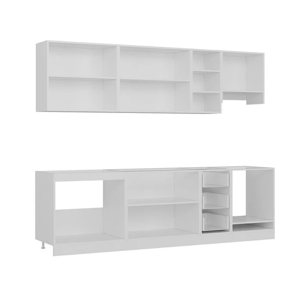 Minar 270 Cm Mutfak Dolabı Beyaz 270-B8 - Resim 6