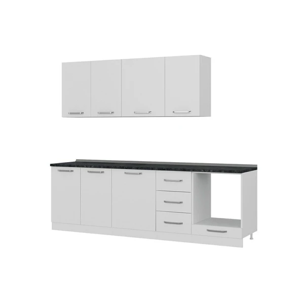 Minar 255 Cm Mutfak Dolabı Beyaz 255-B3 - Resim 4