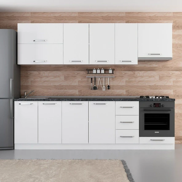 Minar 270 Cm Mutfak Dolabı Beyaz 270-B8 ürün görseli