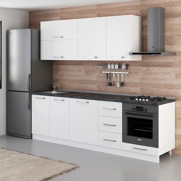 Minar 255 Cm Mutfak Dolabı Beyaz 255-B6 - 5