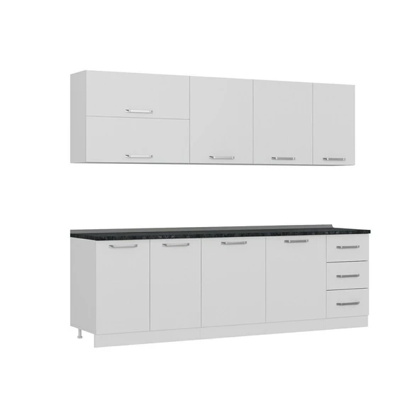 Minar 255 Cm Mutfak Dolabı Beyaz 255-B2 - Resim 3