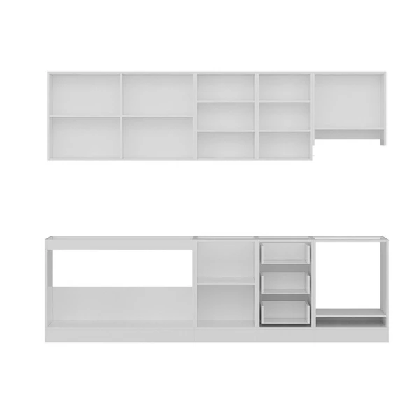 Minar 275 Cm Mutfak Dolabı Beyaz 275-B8 - Resim 7