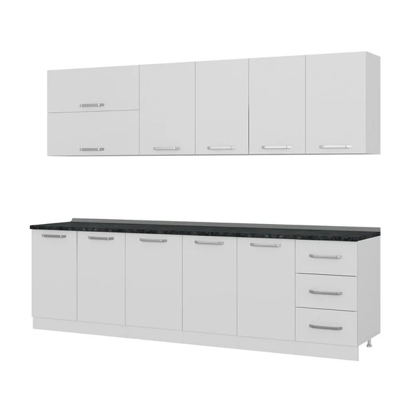 Minar 275 Cm Mutfak Dolabı Beyaz 275-B2 - Resim 4