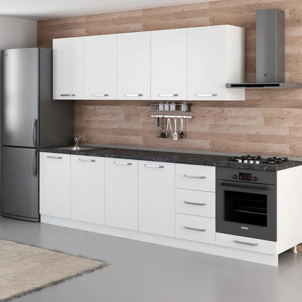 Minar 295 Cm Mutfak Dolabı Beyaz 295-B3 - Resim 5