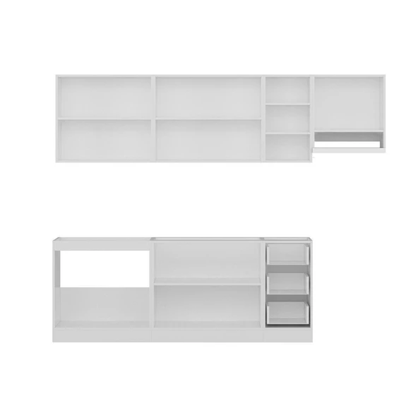 Minar 270 Cm Mutfak Dolabı Beyaz Dore 270-D7 - Resim 7