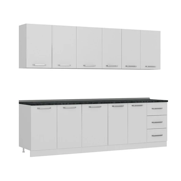 Minar 265 Cm Mutfak Dolabı Beyaz 265-B1 - Resim 3