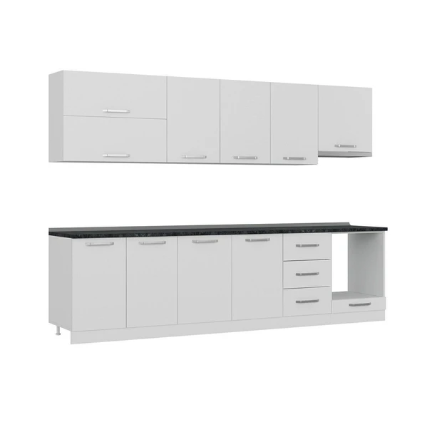 Minar 300 Cm Mutfak Dolabı Beyaz 300-B9 - 3