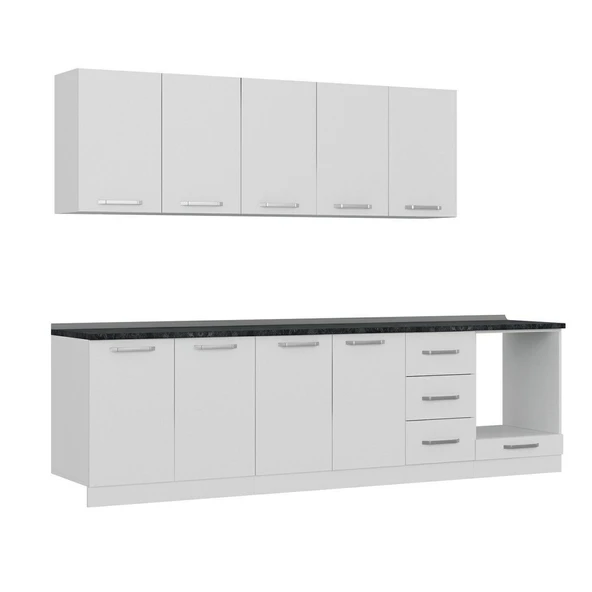 Minar 285 Cm Mutfak Dolabı Beyaz 285-B6 - Resim 3