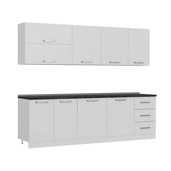 Minar 260 Cm Mutfak Dolabı Beyaz 260-B1 - Resim 3