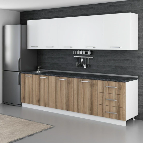 Minar 280 Cm Mutfak Dolabı Beyaz Dore 280-D2 - 5