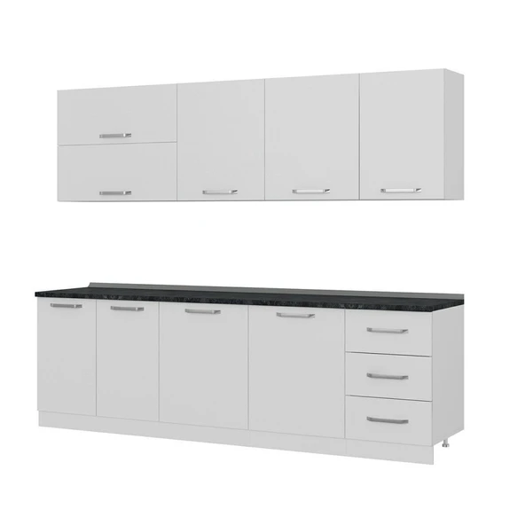 Minar 260 Cm Mutfak Dolabı Beyaz 260-B1 - Resim 4