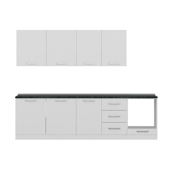 Minar 280 Cm Mutfak Dolabı Beyaz 280-B3 - Resim 2