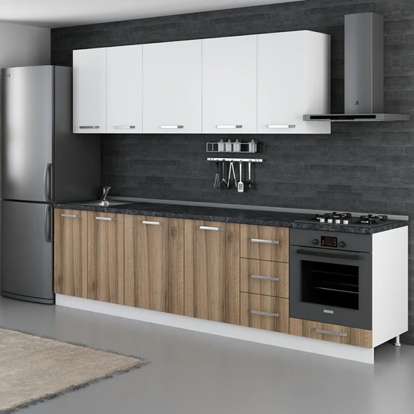 Minar 290 Cm Mutfak Dolabı Beyaz Dore 290-D3 - 5