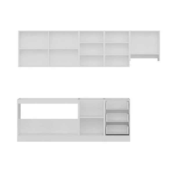 Minar 280 Cm Mutfak Dolabı Beyaz 280-B4 - Resim 7