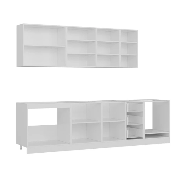 Minar 290 Cm Mutfak Dolabı Beyaz Dore 290-D3 - 6