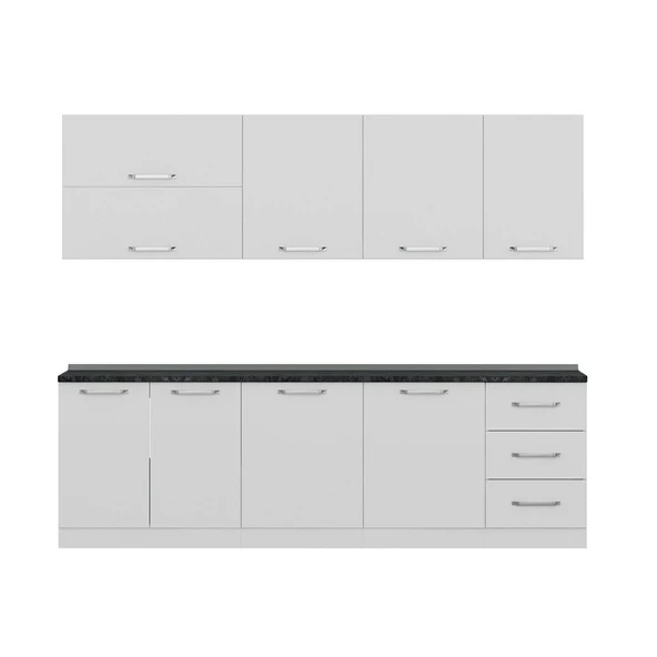 Minar 260 Cm Mutfak Dolabı Beyaz 260-B1 - Resim 2