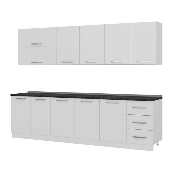 Minar 285 Cm Mutfak Dolabı Beyaz 285-B1 - Resim 4