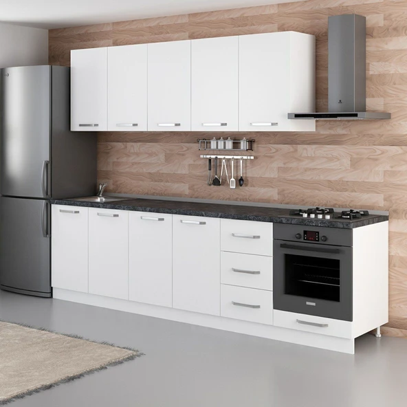 Minar 285 Cm Mutfak Dolabı Beyaz 285-B6 - Resim 5